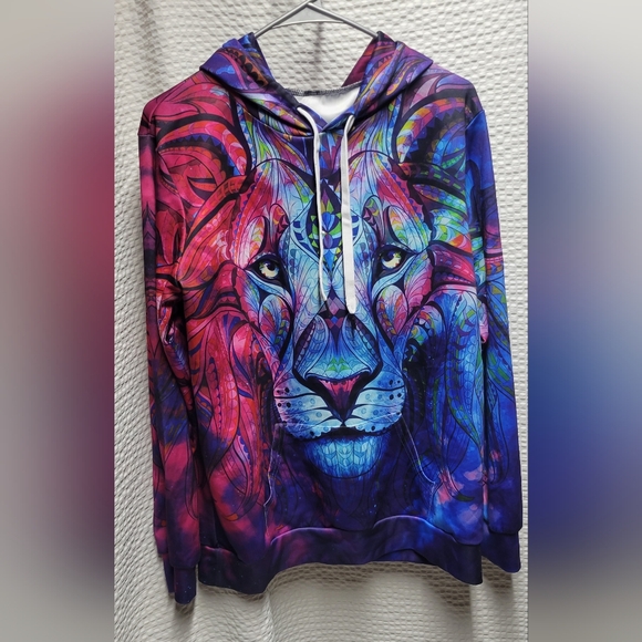 unknown Other - Colorful Lion Graphic Hoodie